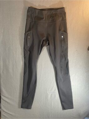 Athleta Black Logo High-Rise Active Leggings